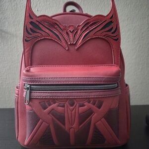 Loungefly Red and Black Mini Backpack- Wanda Vision